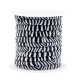 Stitched elastisch Ibiza koord 4mm zebra Black-white
